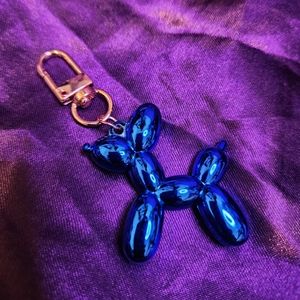 Blue Balloon Dog Bag Charm/Keychain